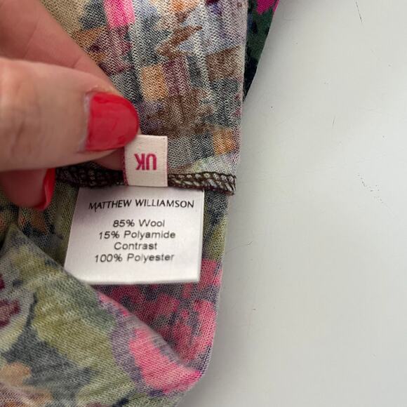 Matthew Williamson Neon Abstract Floral Cap Sleeves Mini Dress sz. UK 8/US 4 - Picture 8 of 10